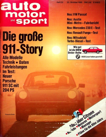 Deckblatt Auto Motor und Sport (22/1980)